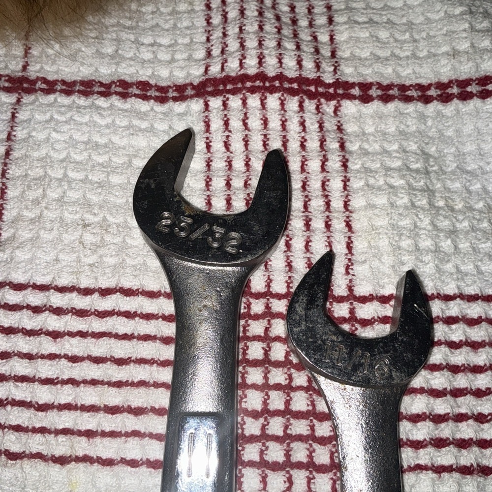 Craftsman Double Open Wrenches VV Series 44583,44581 13/16~25/32 & 11/16-19/32 - Picture 2 of 5